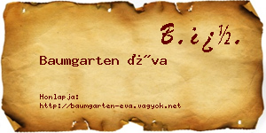 Baumgarten Éva névjegykártya